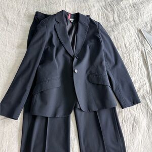 Classic Navy Wide-Leg Suit - Louben by Nordstrom
